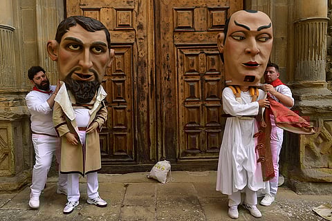 Members of San Fermin Comparsa